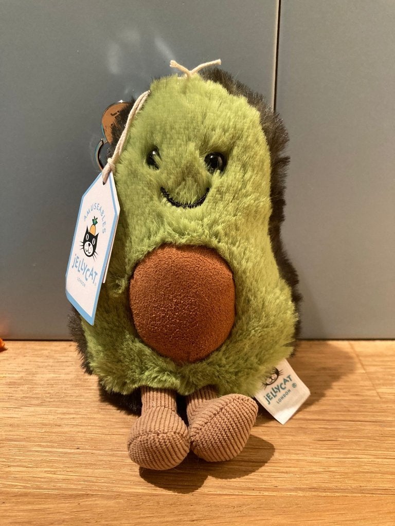 Jellycat Amuseable Avocado sleutelhanger, Met label, Overige karakters, Overige typen, Nieuw
