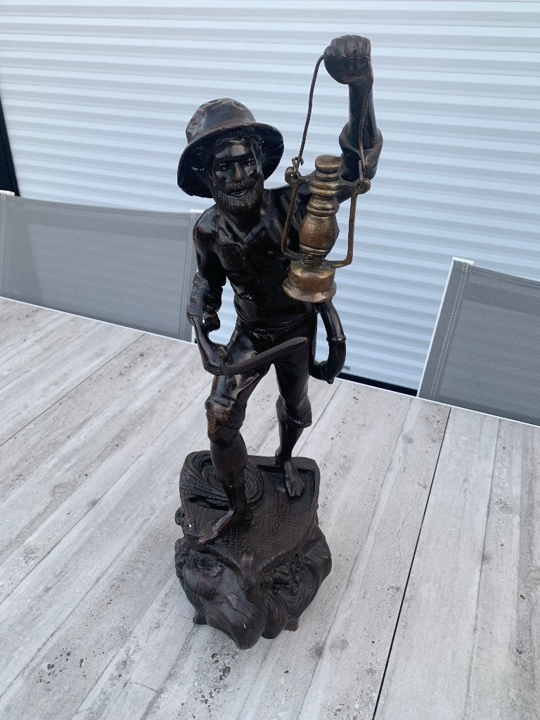 Bronzen beeld Virgile Morey  “Tempete”, Ophalen, Brons