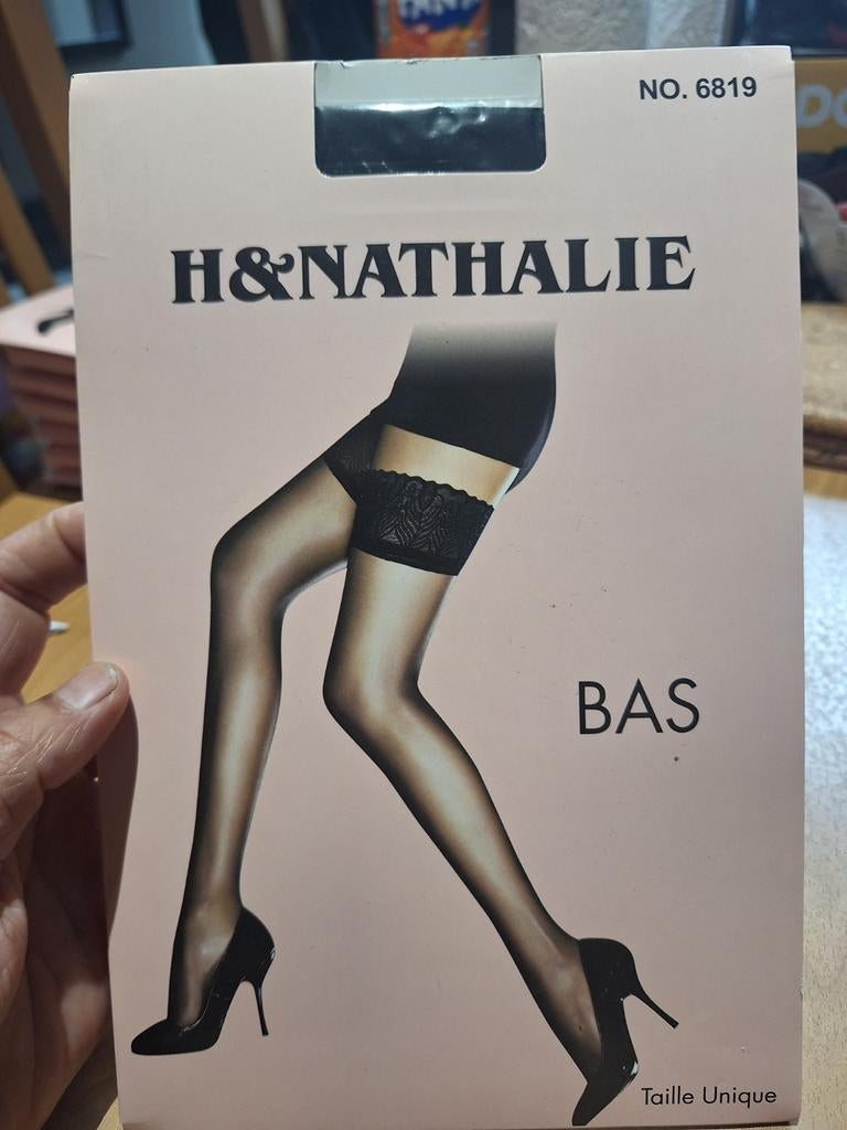 H&Nathalie,niet zelfophoudende kousen, H&nathalie, Zwart, Nieuw, Overige maten