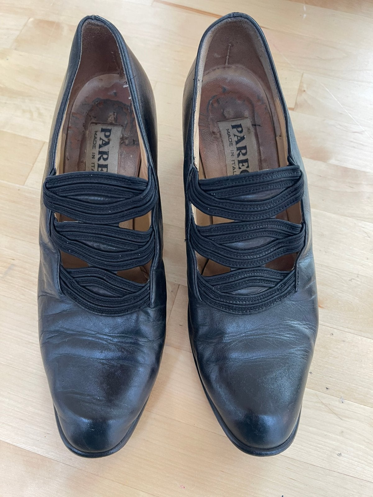 Retro zwarte schoenen - maat 37,5 - PAREO, Ophalen, Gedragen