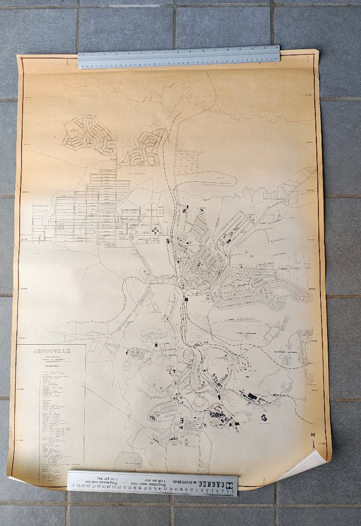 Plan ville du cadastre de Jadotville  (Likasi ) Congo Belge, Envoi, Utilisé, 1800 à 2000, Autres régions
