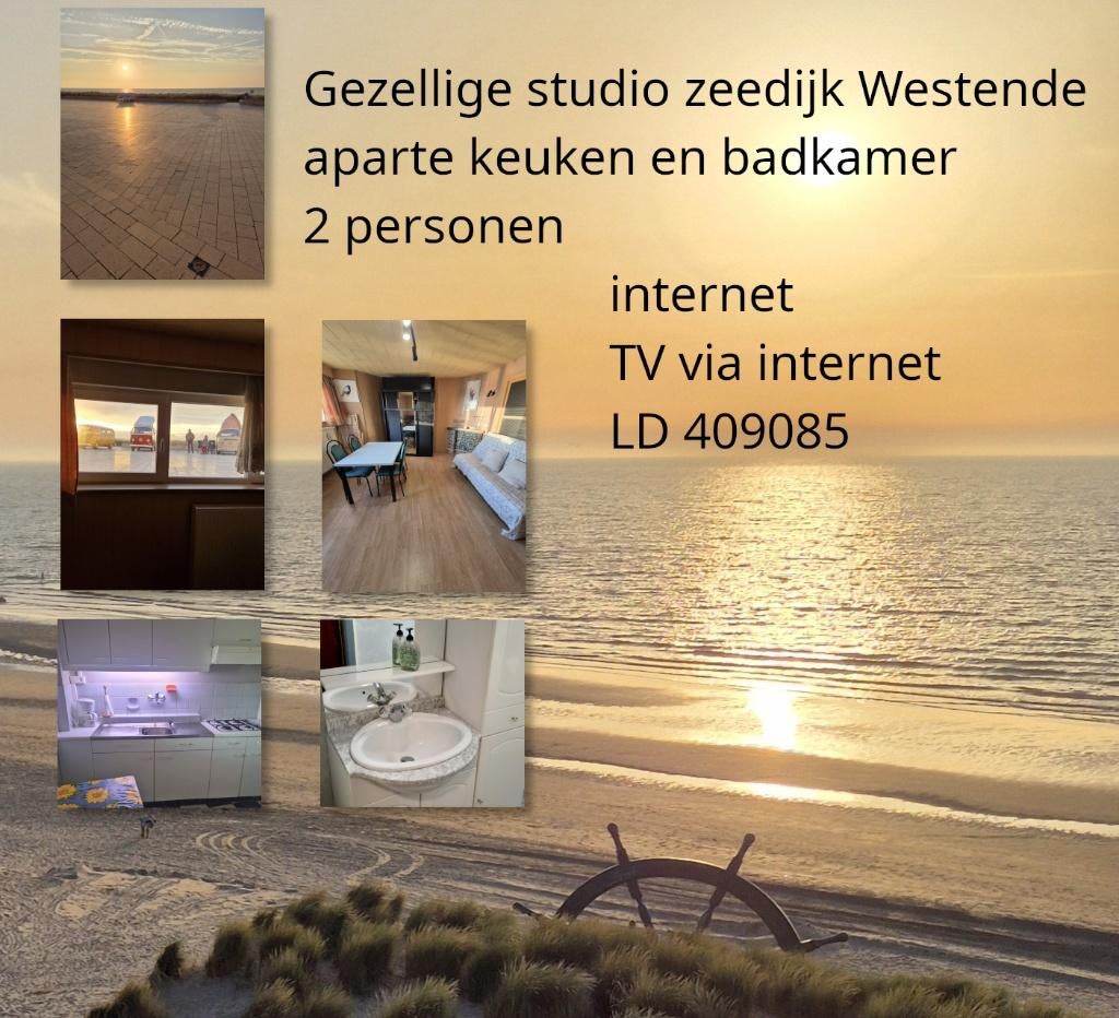 Gezellige studio op zeedijk, Propriétaire, Anvers et Flandres, Animaux domestiques acceptés, 2 personnes