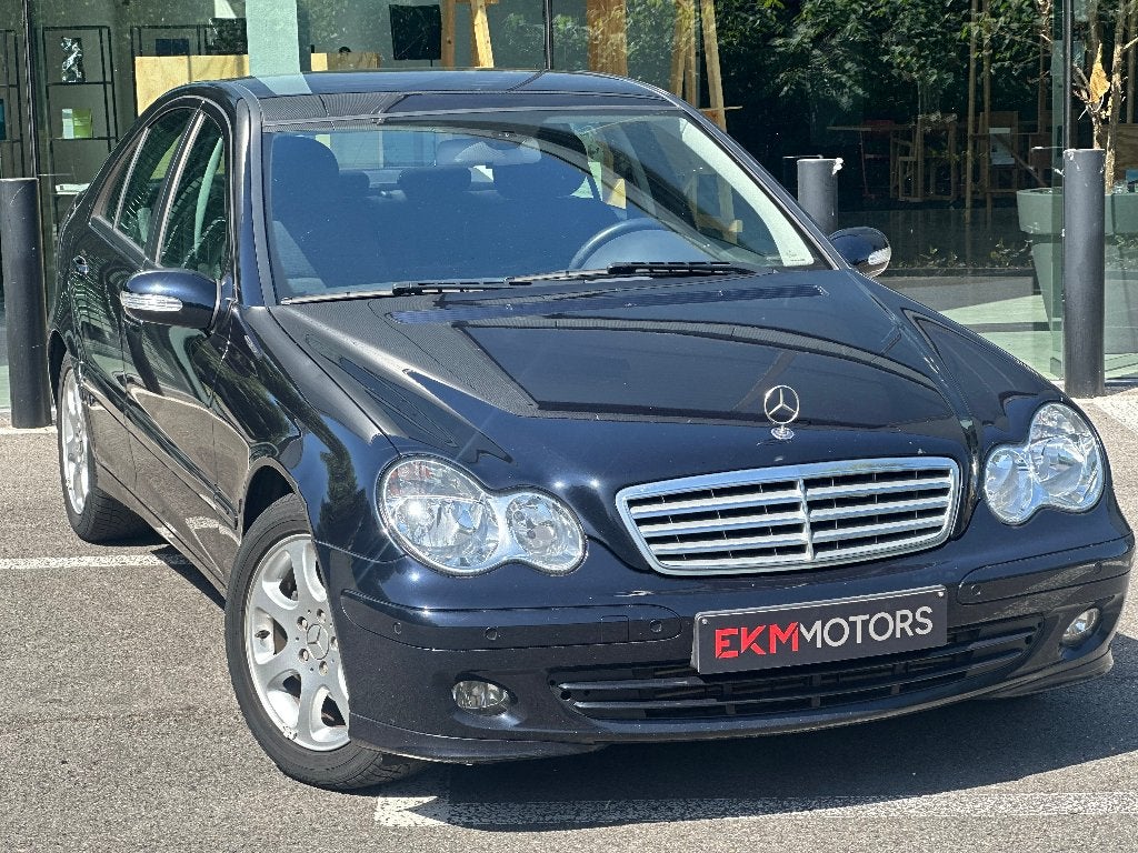 Mercedes C200 Sport Edition / Airco / 143989km, Auto's, 90 kW, Zwart, Blauw, Bedrijf