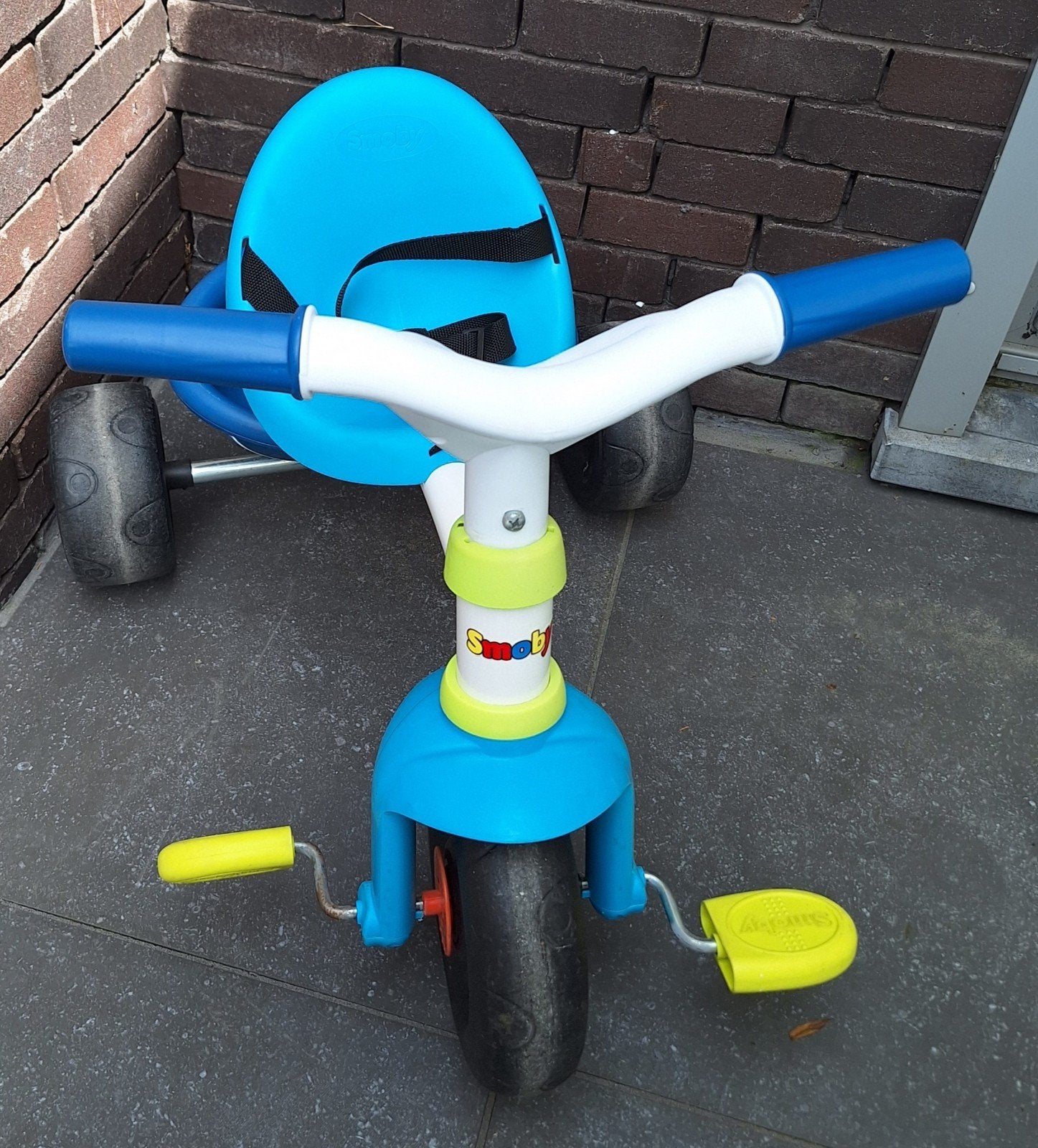 Driewieler met duwstang van Smoby, Fietsen en Brommers, Ophalen, Duwstang