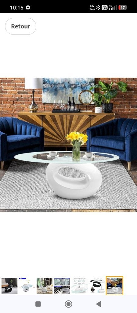 [FLASH SALE] SPACE AGE salontafel met ovaal design — 50€, Verzamelen, Retro, Ophalen