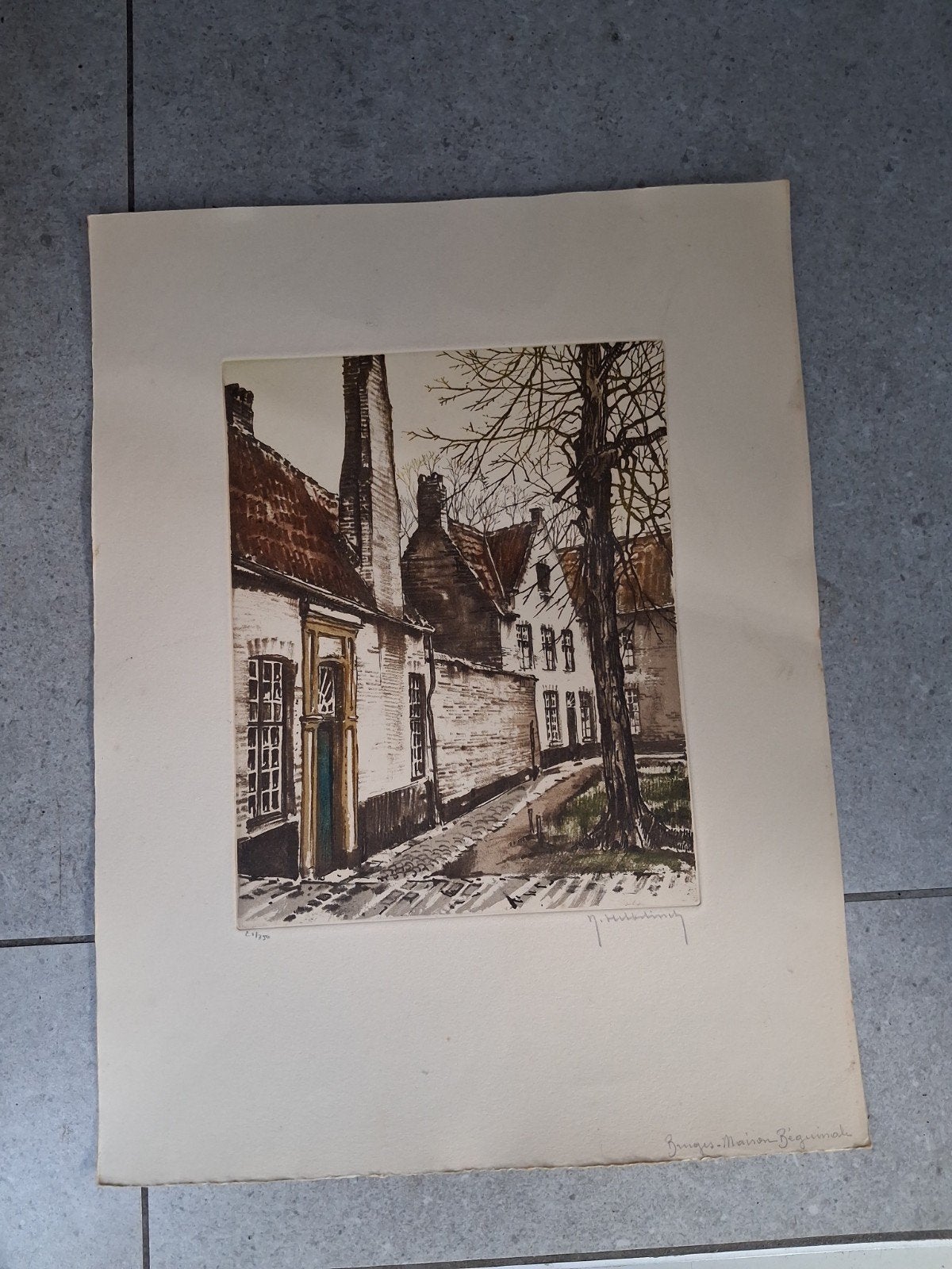 gravure signée à la main par Roger Hebbelinck, Antiquités & Art, Art | Eaux-fortes & Gravures, Enlèvement ou Envoi, Eau-forte