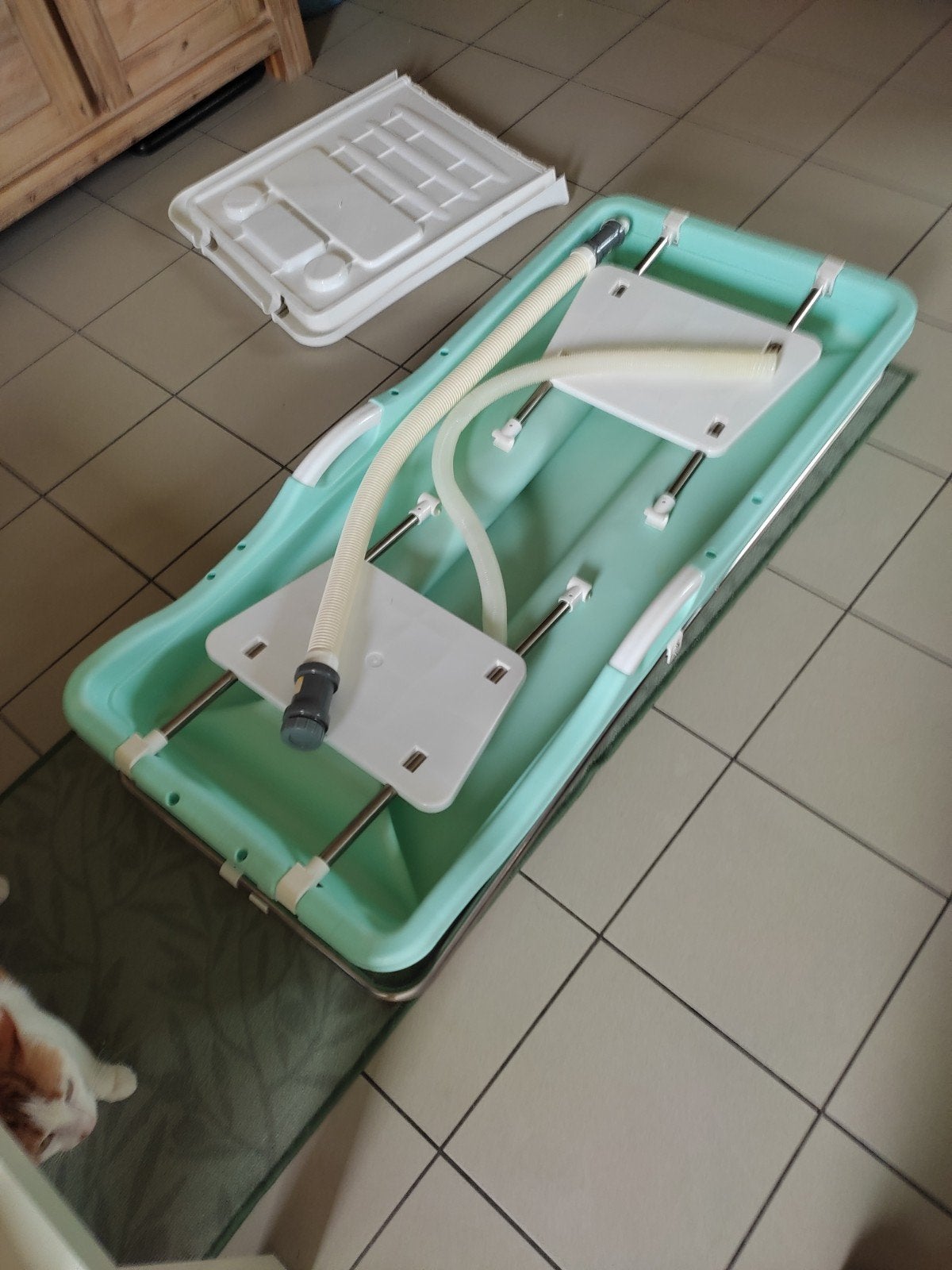 Opvouwbaar zitbad/Ligbad voor volwassenen-Mintgroen., Enlèvement, Utilisé, 1 personne