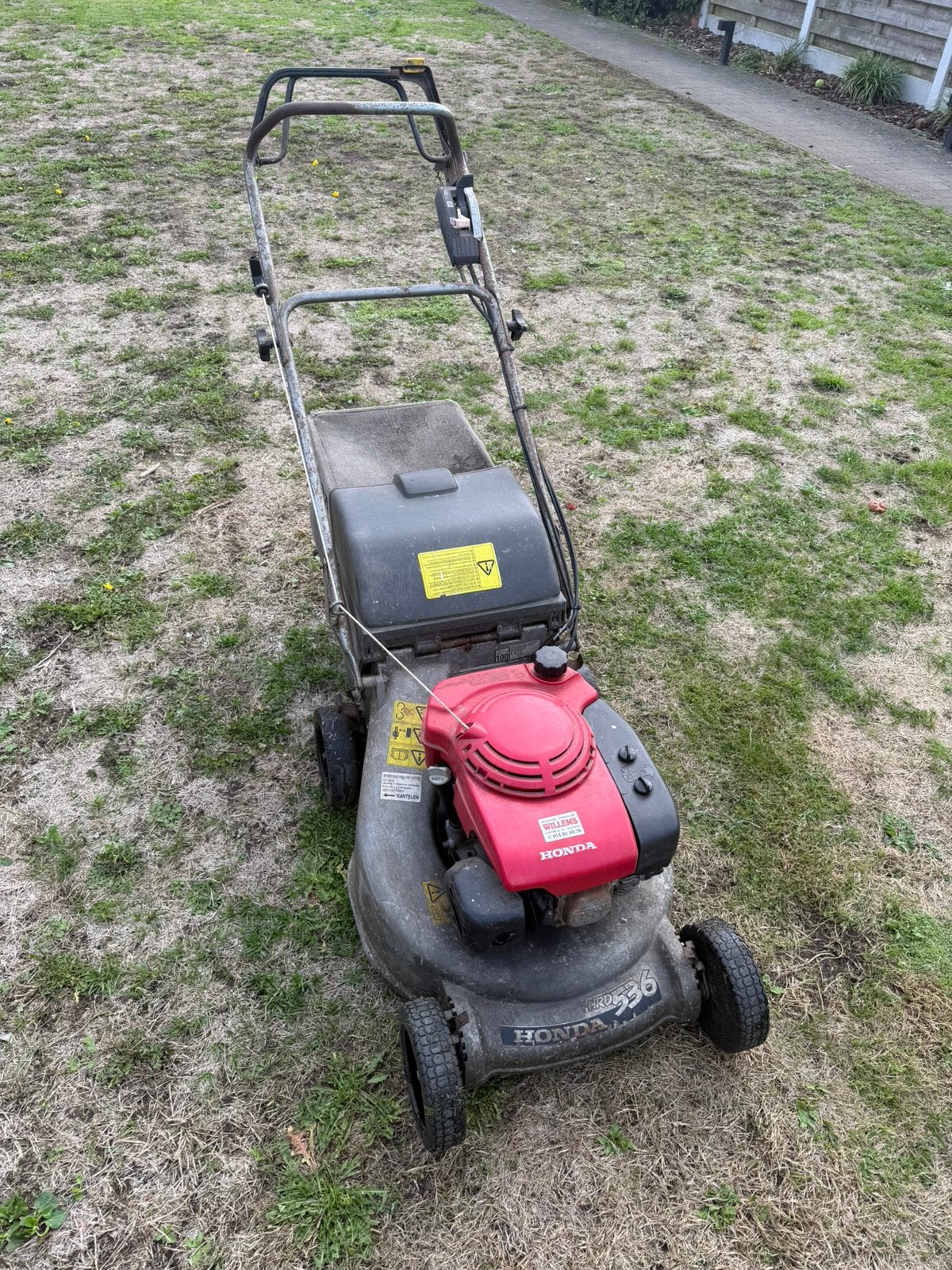 Honda Grasmaaier HRD536, Tuin en Terras, Ophalen, Gebruikt, 50 cm of meer, Opvangzak