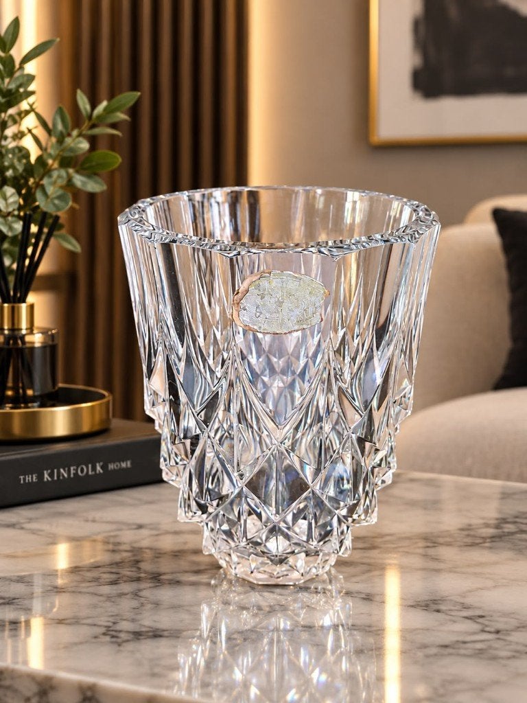 Vase en cristal Val Saint Lambert, Antiquités & Art, Enlèvement ou Envoi