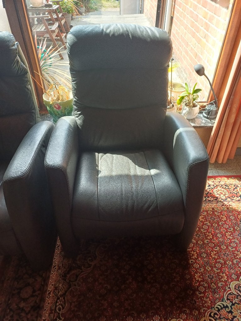 lederen zetels, 75 à 100 cm, Comme neuf, Enlèvement, Cuir