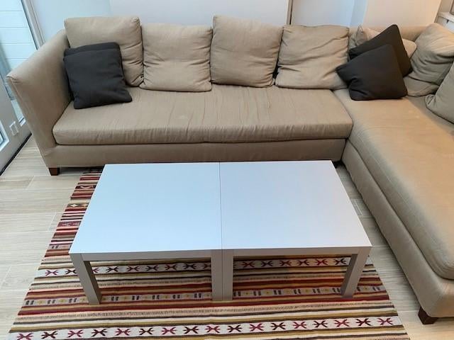 MDF ITALIA 2 SALONTAFELS OF BIJZETTAFELS, Ophalen, Gebruikt, 50 tot 100 cm, Vierkant