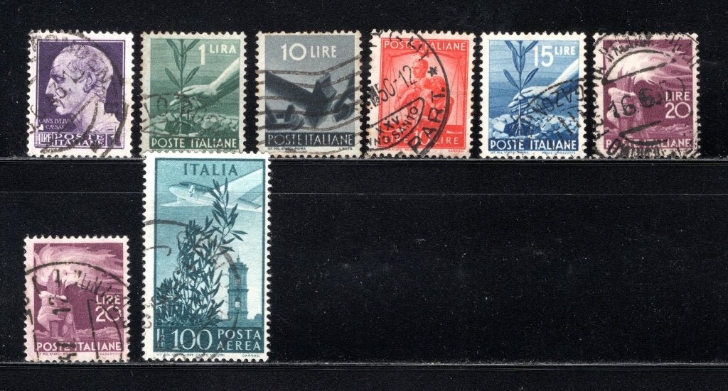 ITALIE Lot 1945 estampillé, Envoi, Affranchi