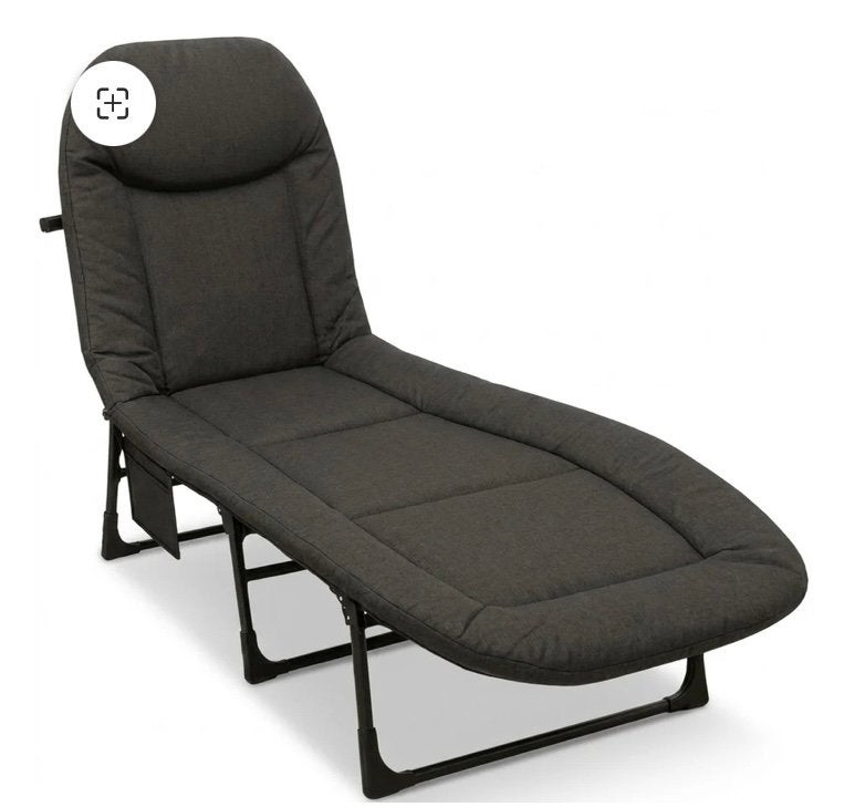 Nieuwe ligzetel zwart met comfortabel kussen, Ophalen, Nieuw, Metaal