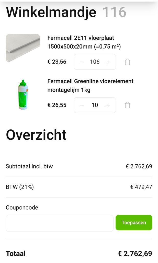 Fermacell  vloer panelen, Ophalen, Nieuw