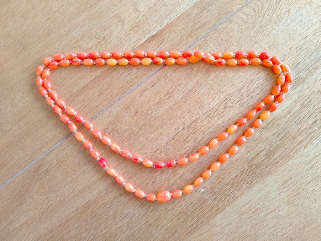 halssnoer, Bijoux, Sacs & Beauté, Colliers, Enlèvement ou Envoi, Comme neuf, Orange, Synthétique