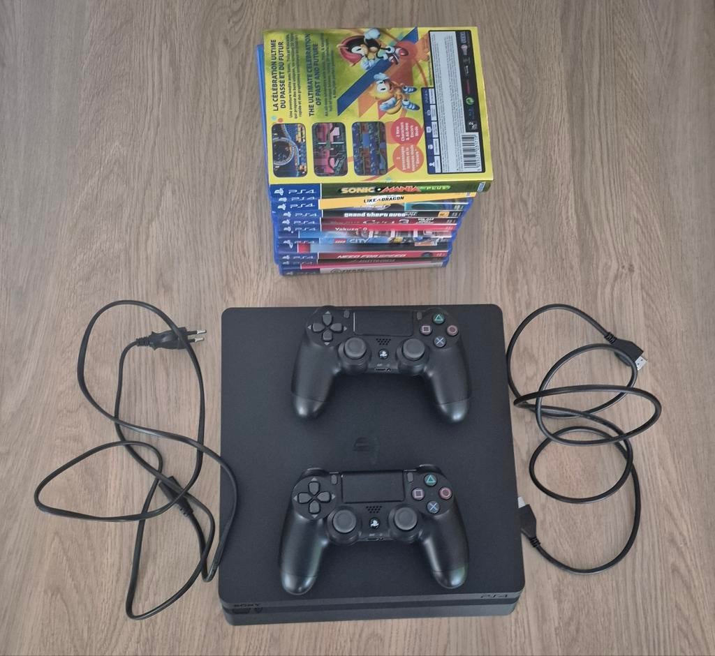 Mooie playstation 4 slim., Consoles de jeu & Jeux vidéo, Consoles de jeu | Sony PlayStation 4, 500 GB, Enlèvement, Avec jeux, Comme neuf