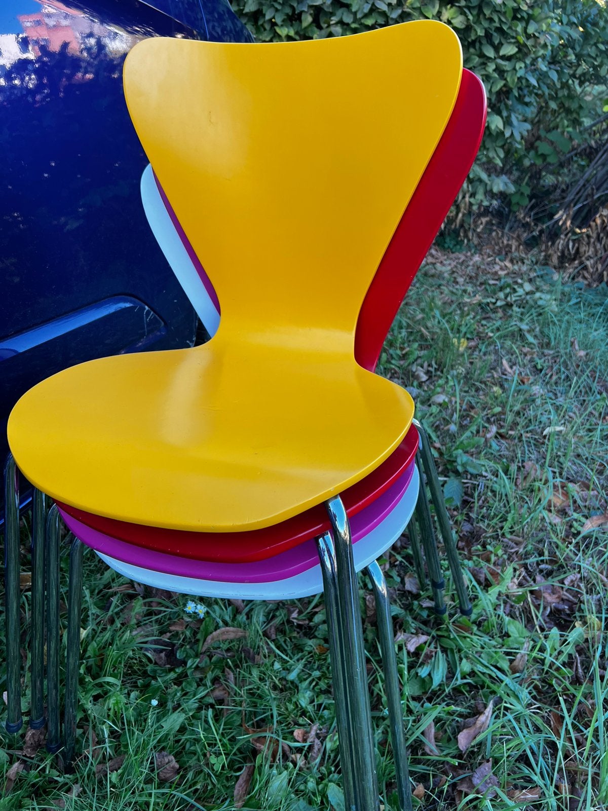 Lot de 4 chaises design, Maison & Meubles, Autres couleurs, Design, Comme neuf, Enlèvement