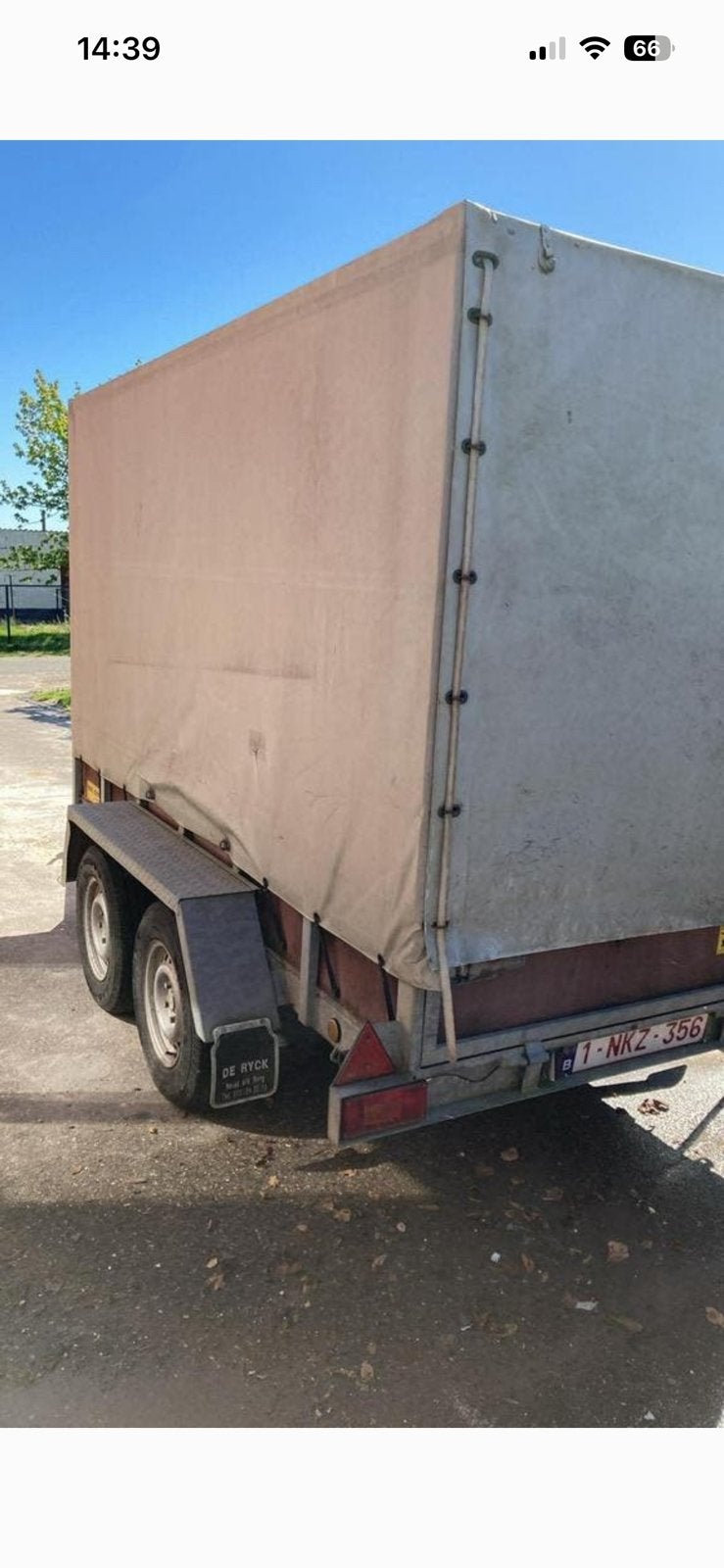 Dichte aanhanger met papieren, Auto diversen, Aanhangers en Bagagewagens, Ophalen, Gebruikt