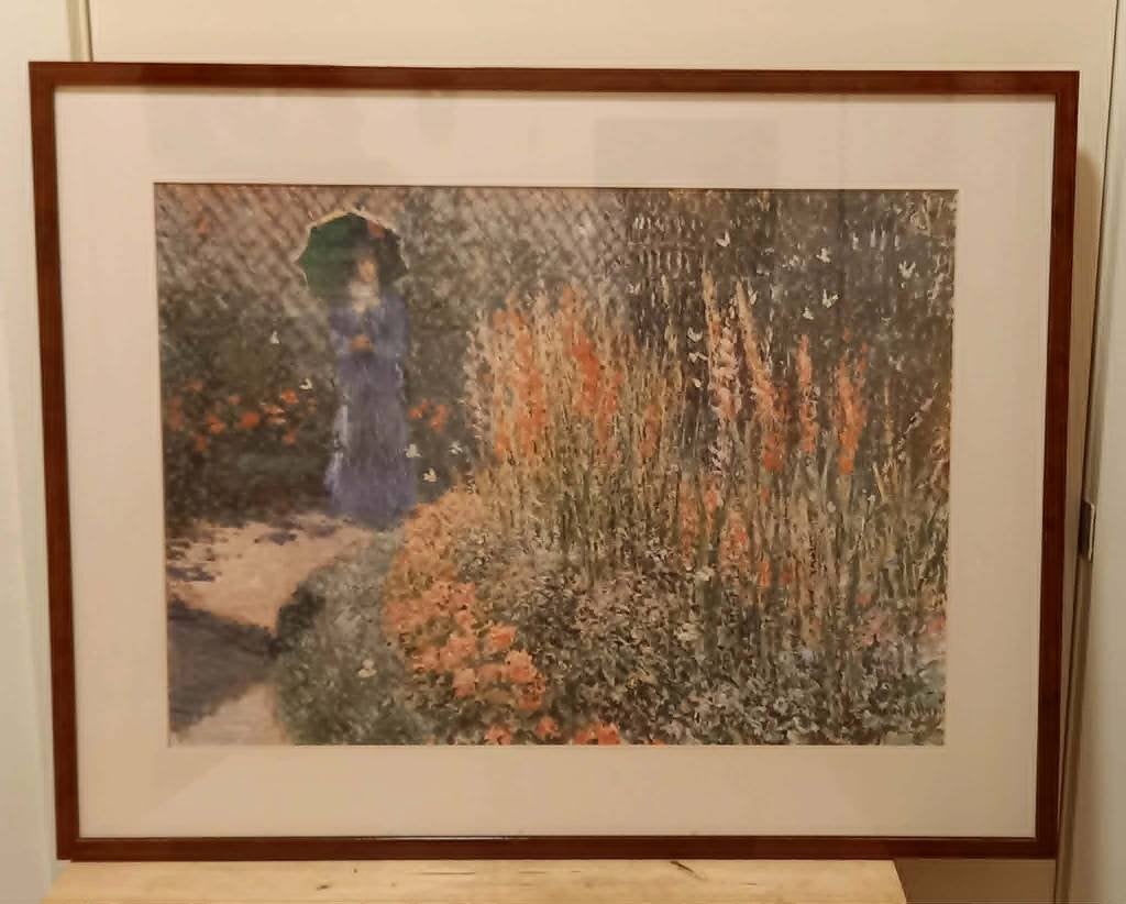 Aquarelles "La Promeneuse" ET "Breakfast in Provence", Paysage, Enlèvement, Papier, Impressionniste