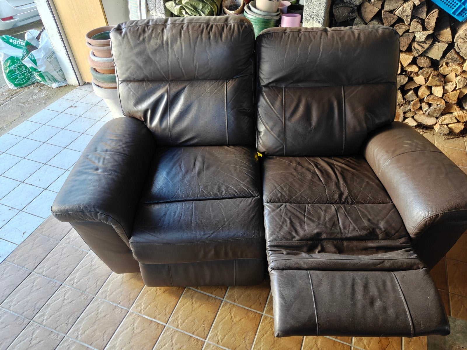 A vendre fauteuil relax  électrique, Banc droit, Enlèvement, Utilisé, Cuir