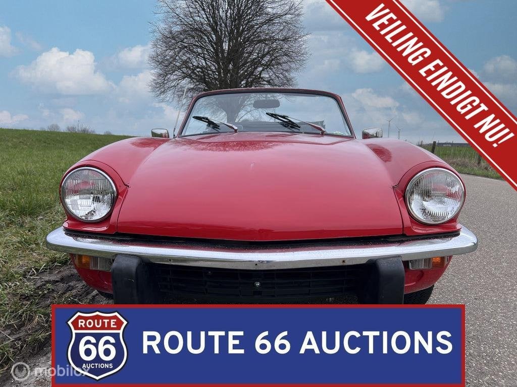 Triumph Spitfire Mk 4 | 1972 | Route 66 Auctions, Triumph, Zwart, Bedrijf, Handgeschakeld