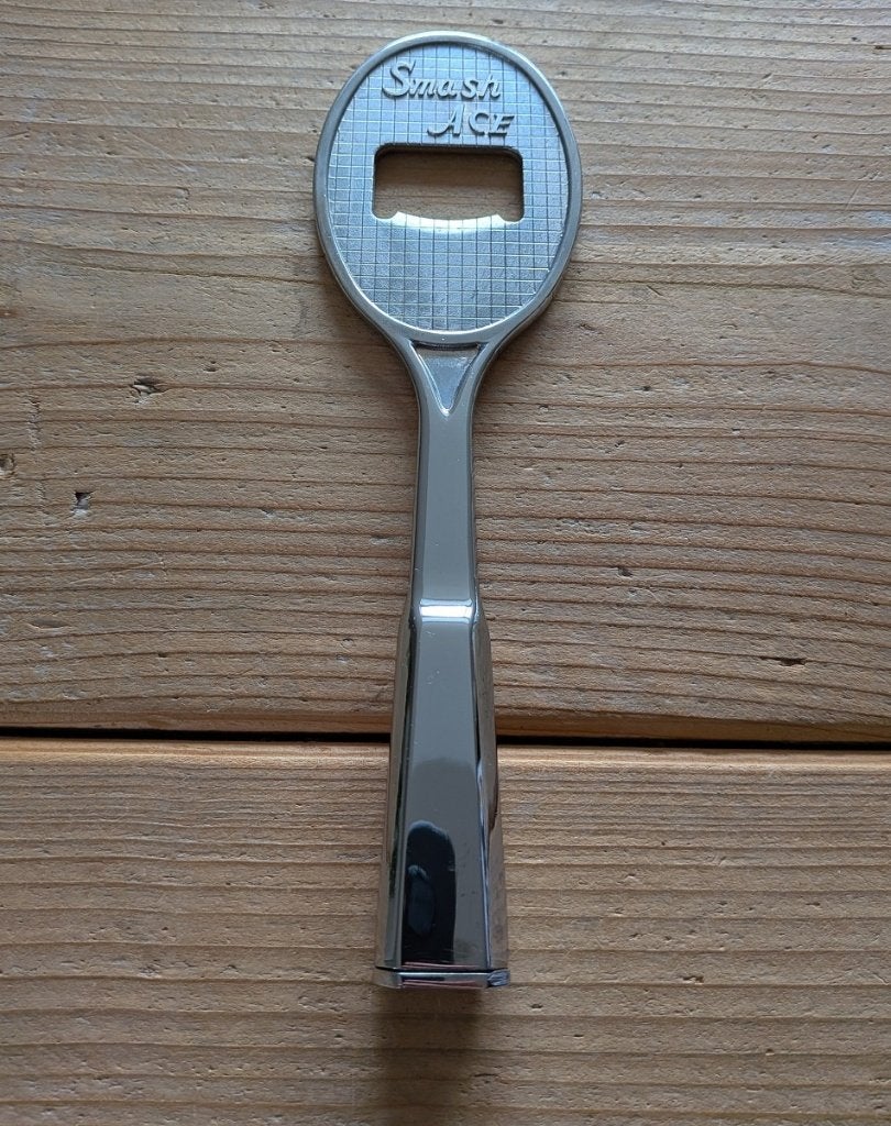 Ouvre-bouteille Smash ACE raquette tennis vintage - Chrome, Collections, Enlèvement ou Envoi