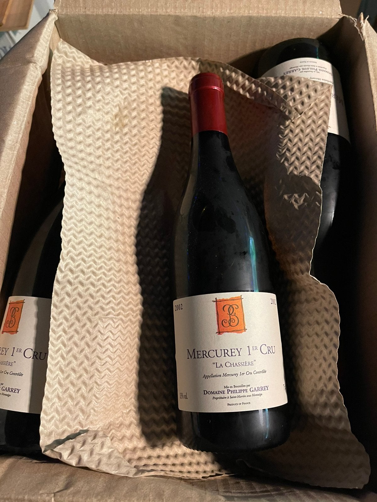 Mercurey 1er Cru "La Chassière" uit 2002, Ophalen, Frankrijk, Zo goed als nieuw, Rode wijn