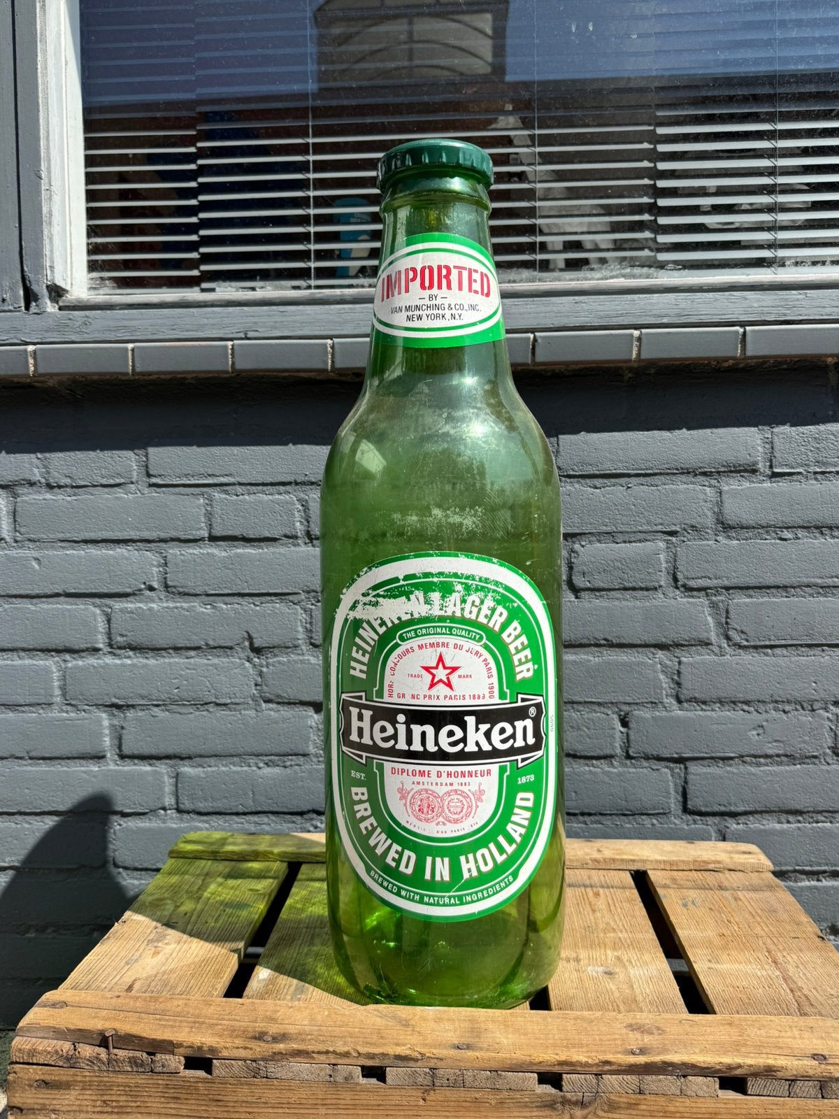 Grote Heineken bier reclame fles, Ophalen of Verzenden, Gebruikt, Reclamebord, Plaat of Schild, Heineken