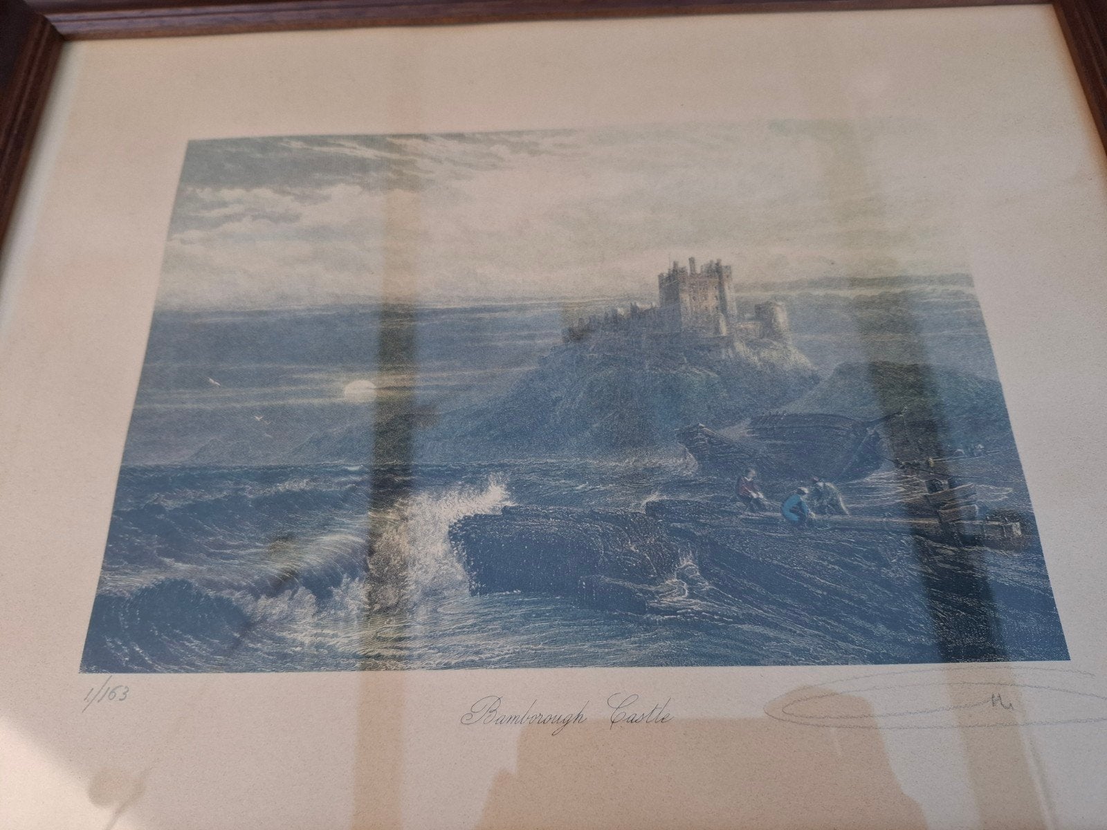 estampe du château de Bamborough, Antiquités & Art, Enlèvement