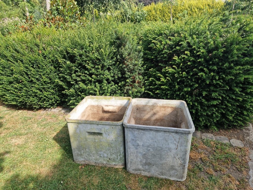 grote plant bakken (2) gratis, Tuin en Terras, Ophalen, Gebruikt, Minder dan 60 cm, Vierkant