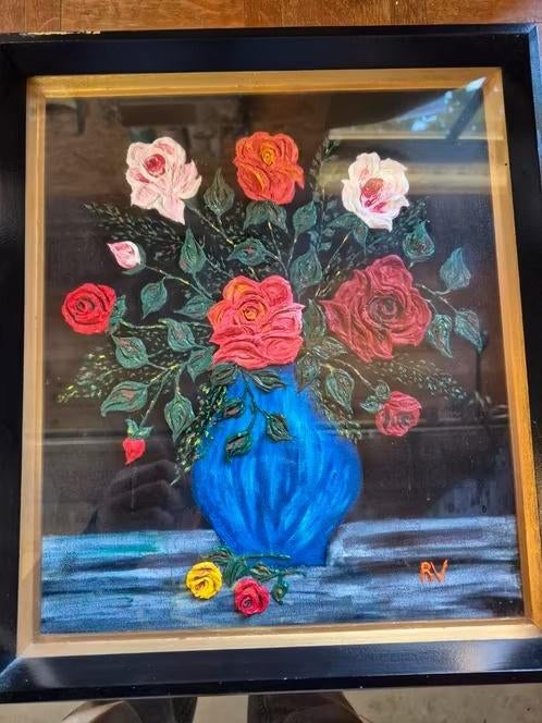 Schilderij R.V., Antiek en Kunst, Kunst | Schilderijen | Klassiek, Ophalen