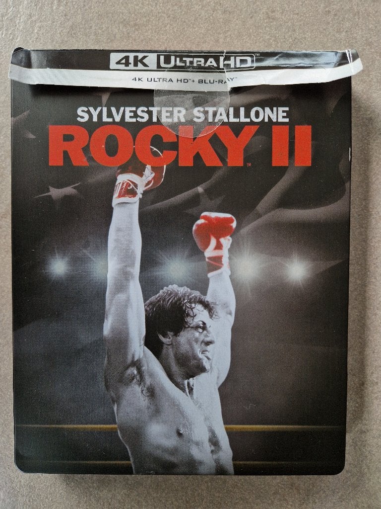 Blu-Ray-film + 4K Steelbook Rocky II 2 Sylvester Stallone, Cd's en Dvd's, Engels, Gebruikt, Engels, Film