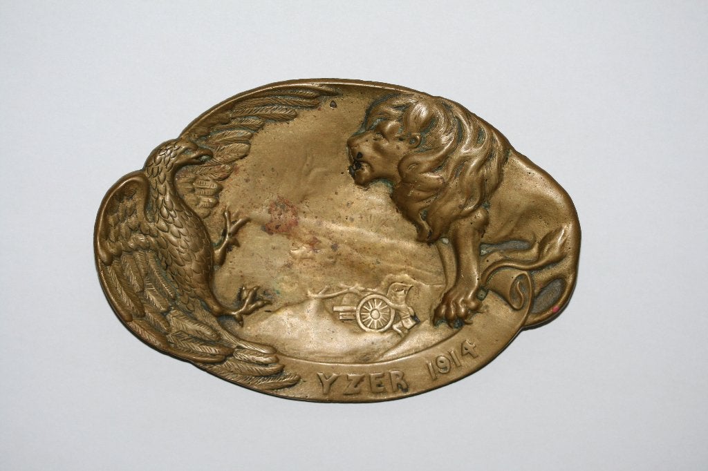 Yzer 1914 - Schaal brons, Antiek en Kunst, Ophalen of Verzenden, Brons