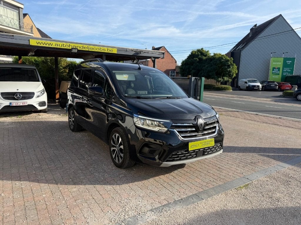 RENAULT KANGOO * 1.33TCE * TECHNO * AUT * 130PK * WB 06/2030, Auto's, Monovolume, Leder en Stof, Zwart, 5 zetels