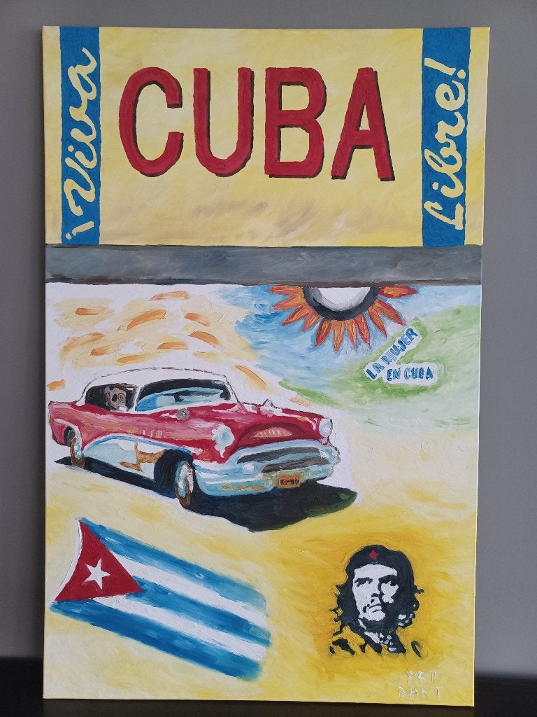 cuba schilderij, Enlèvement, Comme neuf, Peinture