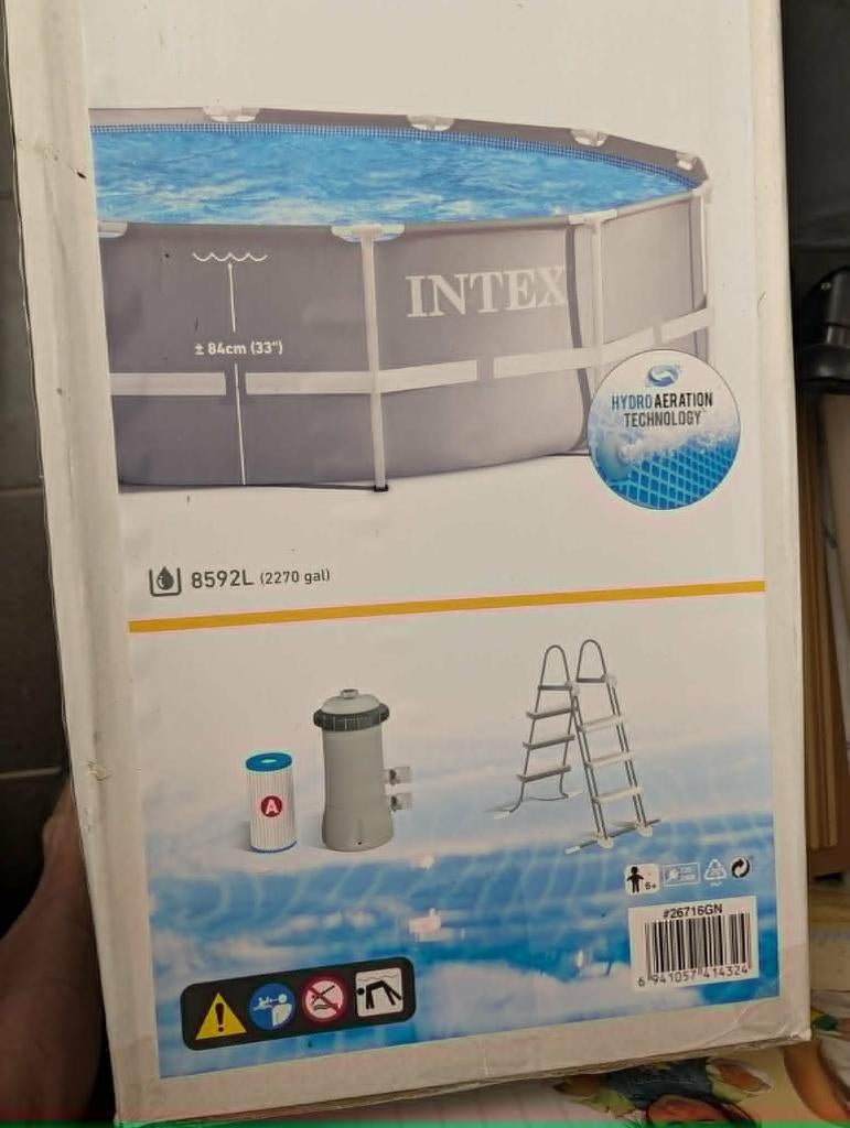 Opzetzwembad Intex Prism Frame 360 cm diameter, Jardin & Terrasse, Piscines, Utilisé, Piscines hors sol, 80 à 120 cm, Rond, Enlèvement