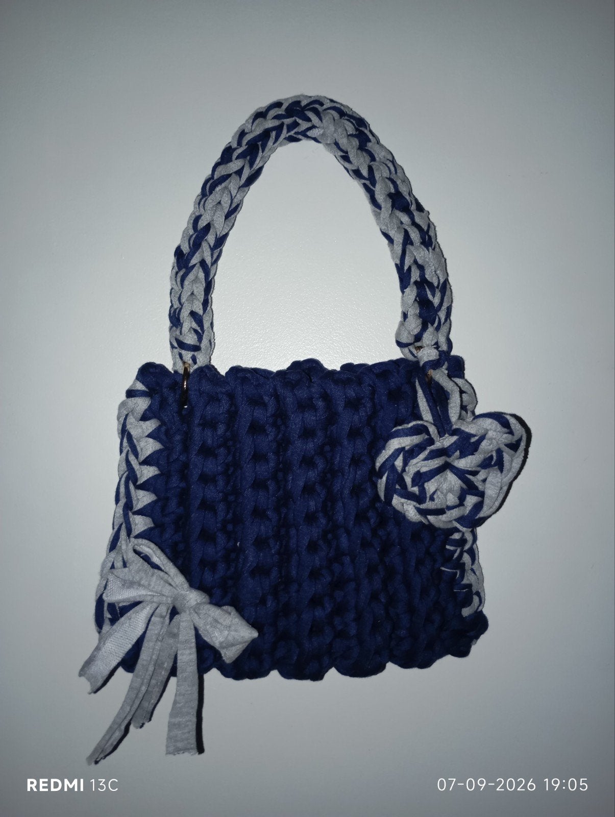 sac à main en crochet, Enlèvement, Neuf, Bleu, Sac à main