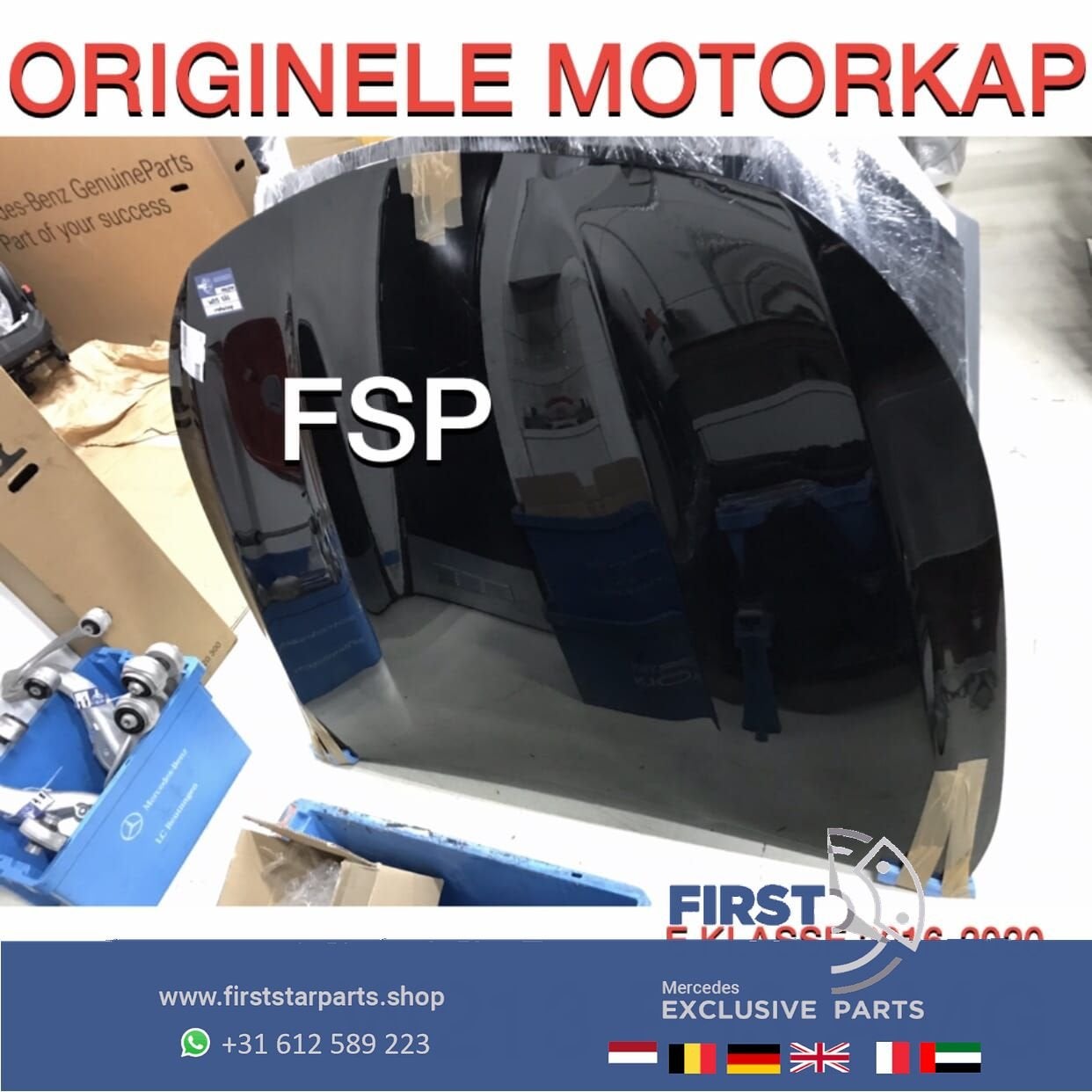 W213 E63 AMG Motorkap Mercedes E Klasse origineel zwart wit, Auto-onderdelen, Gebruikt, -, Voor, Ophalen of Verzenden