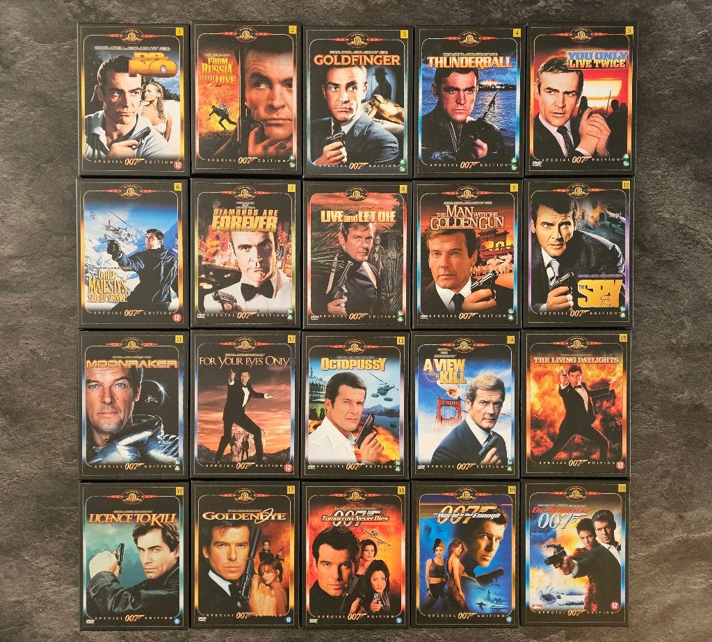 James Bond 007 - Complete Special Edition collectie 20 DVD's, Vanaf 16 jaar, Inclusief doosje, Ophalen of Verzenden, Zo goed als nieuw