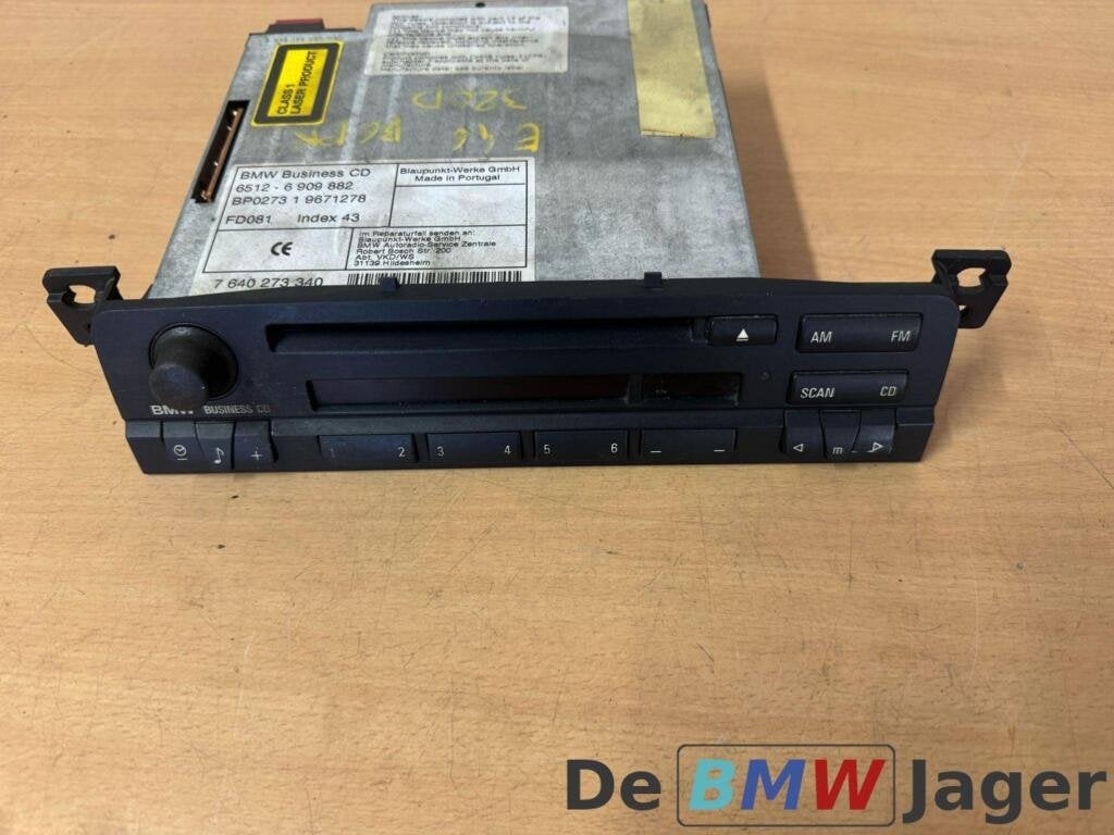 Radio cd speler BMW 3-serie E46 65126909882, Autos : Pièces & Accessoires, Enlèvement ou Envoi, Utilisé, BMW, BMW