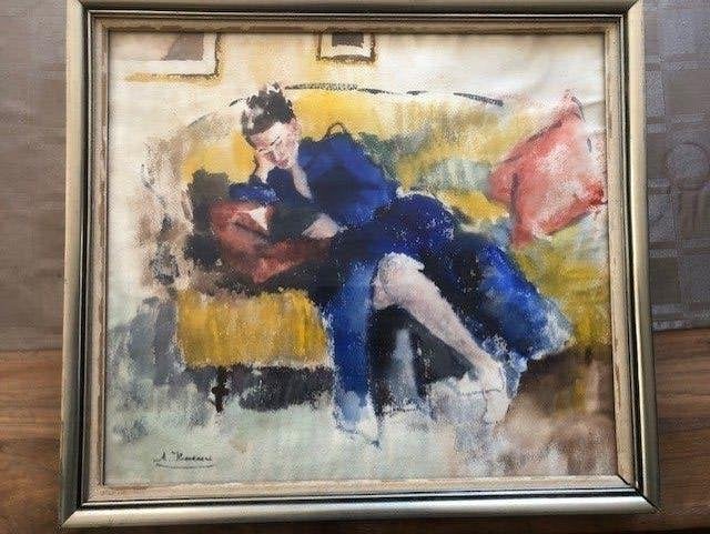 Aquarel   A Rueckaert, Ophalen, Impressionistisch, Aquarel, Papier
