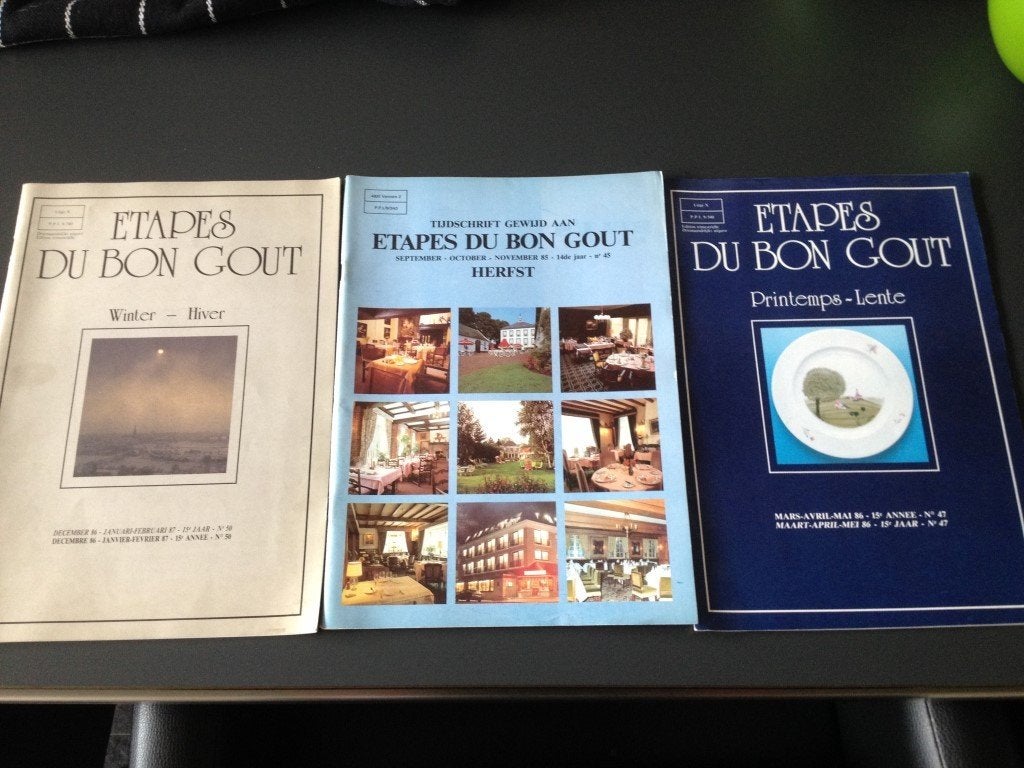 3 Tijdschriften resto - Etapes du bon gout - lente - herfst, Boeken, Ophalen of Verzenden