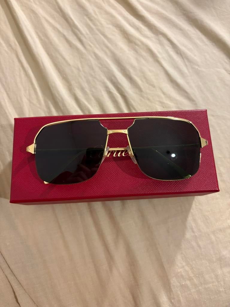 Cartier zonnebril model CT0250S 002, Handtassen en Accessoires, Zonnebrillen en Brillen | Heren, Ophalen of Verzenden, Zo goed als nieuw
