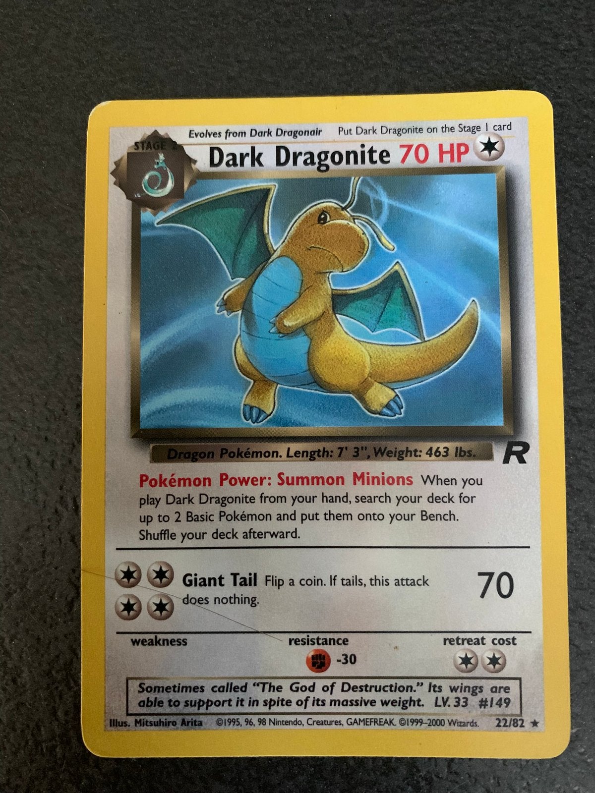 Dark dragonite, Hobby en Vrije tijd, Ophalen of Verzenden, Zo goed als nieuw
