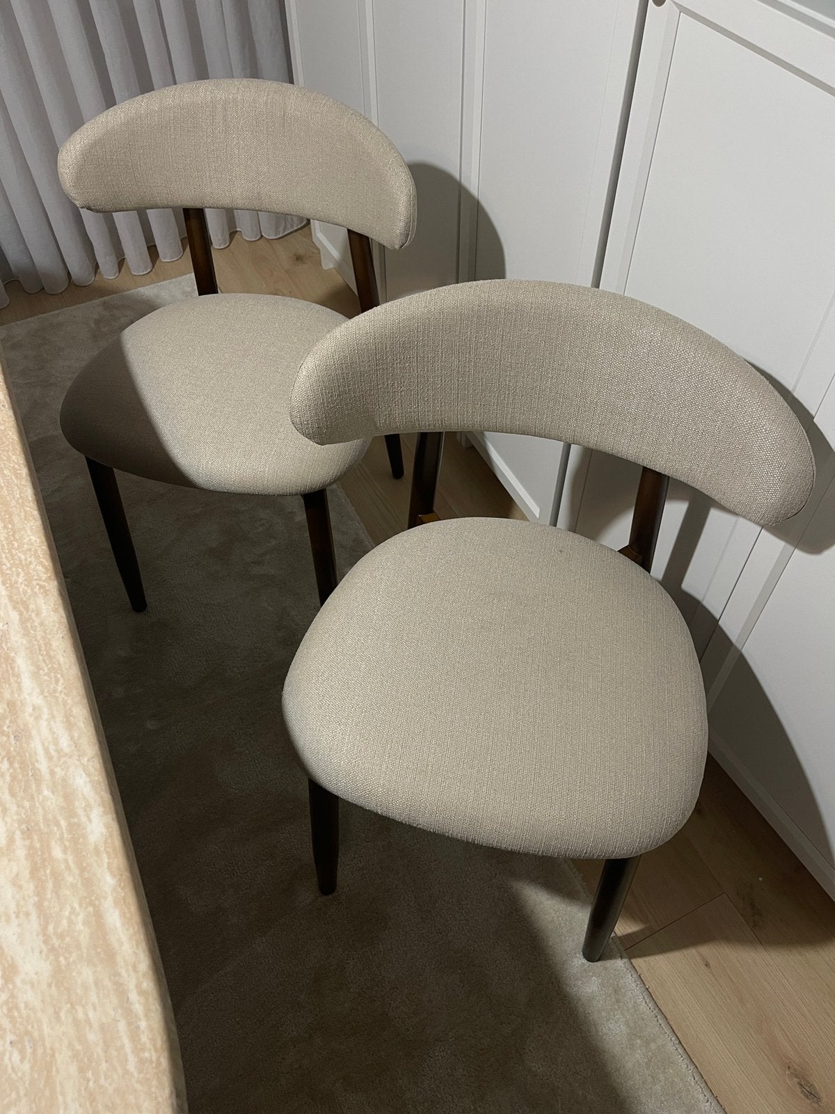Lot de 2 chaises de salle à manger scandinaves, Ophalen, Gebruikt, Hout, Eén