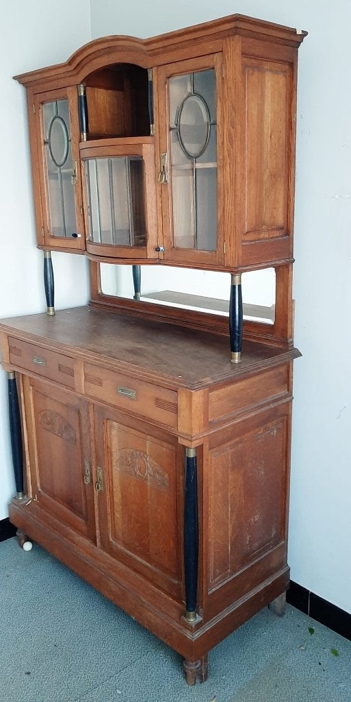 kast, Ophalen, Gebruikt, Eikenhout, Met lade(s)