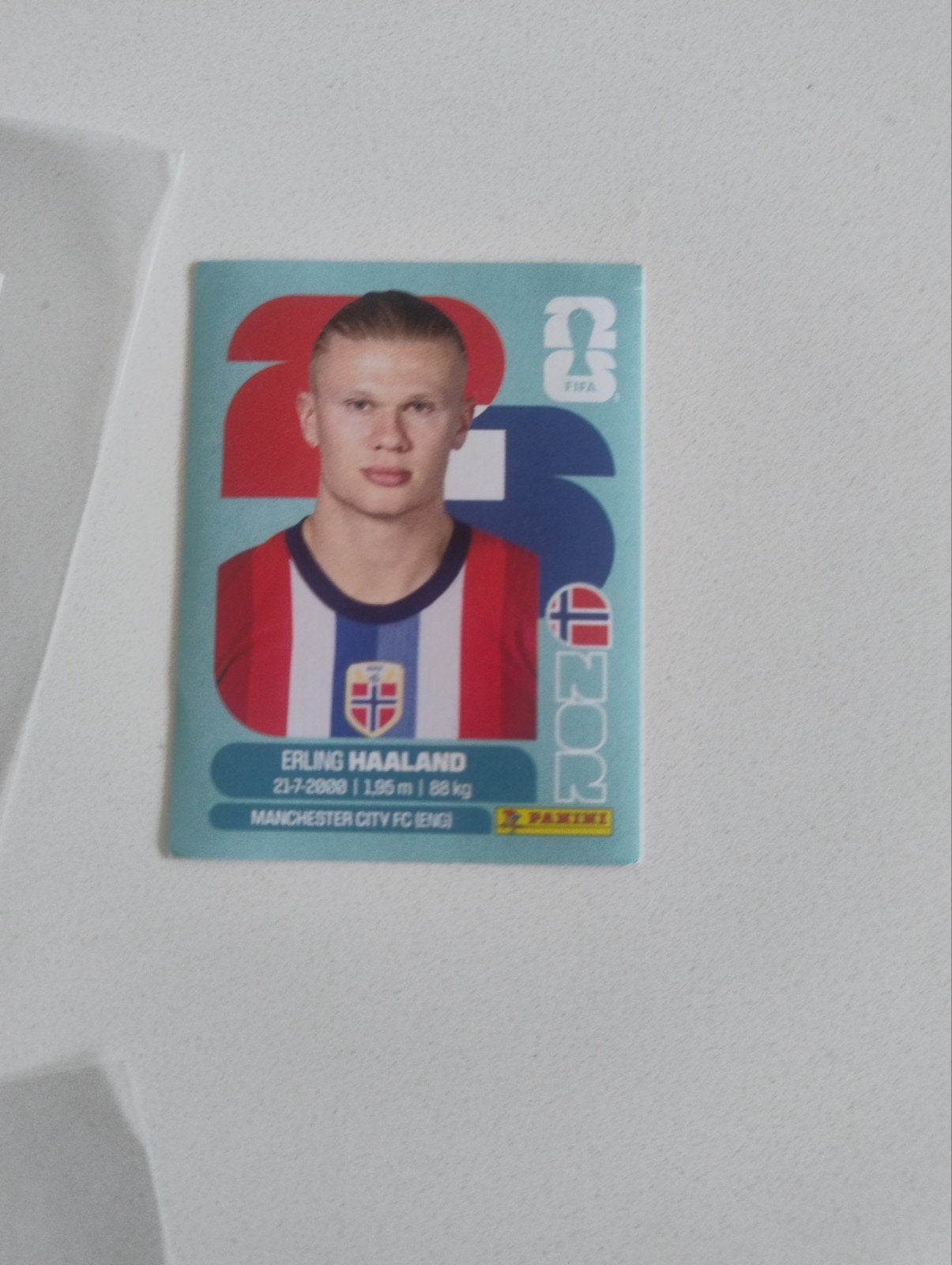 Haaland Panini 2026 sticker wk, Verzamelen, Sportartikelen en Voetbal, Ophalen, Nieuw, Poster, Plaatje of Sticker