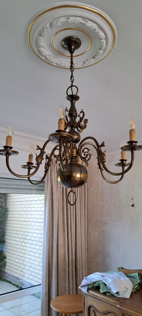 Luster, Huis en Inrichting, Lampen | Kroonluchters, Ophalen, Gebruikt, Klassiek