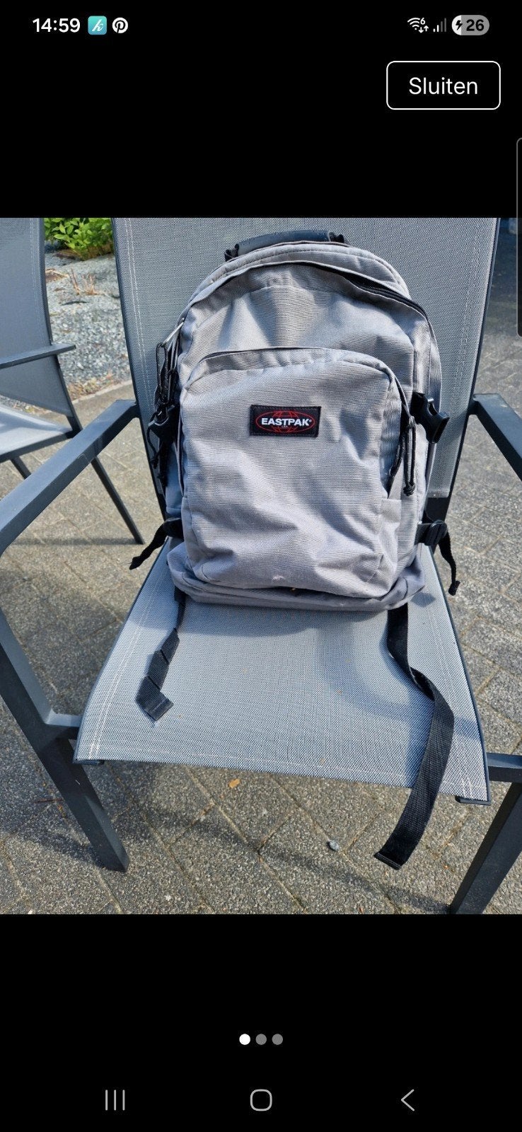 rugzak eastpak, Ophalen