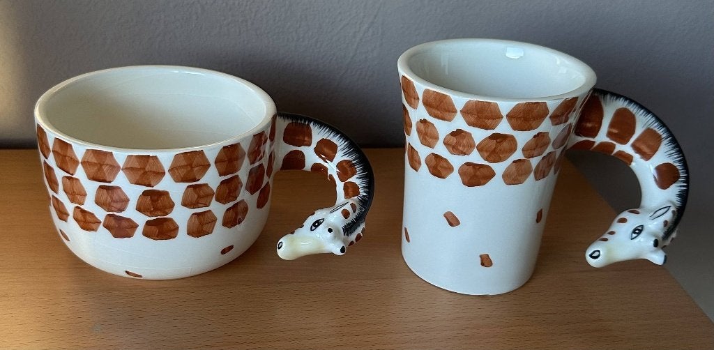Bol + Tasse décor "girafe", Enlèvement, Neuf